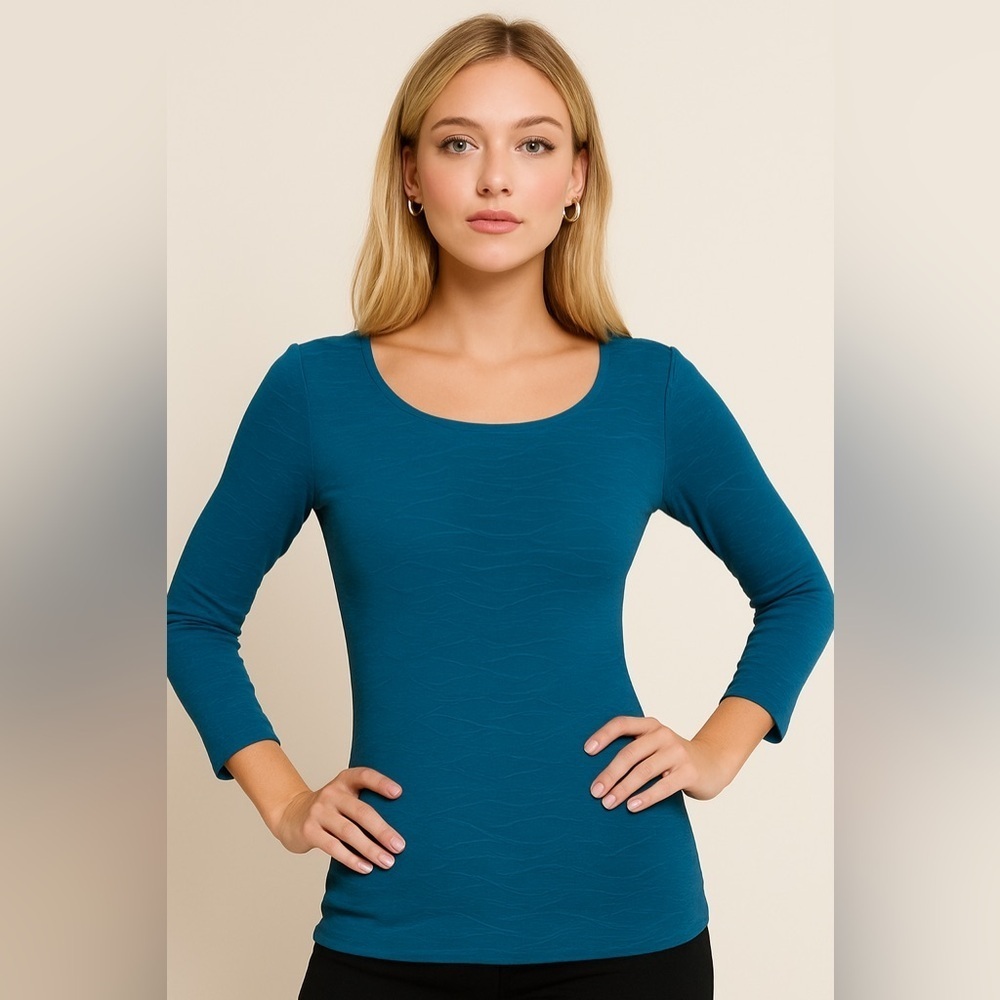 Y2K Whimsigoth Boho Dark Teal Top Large Twilight Vibes